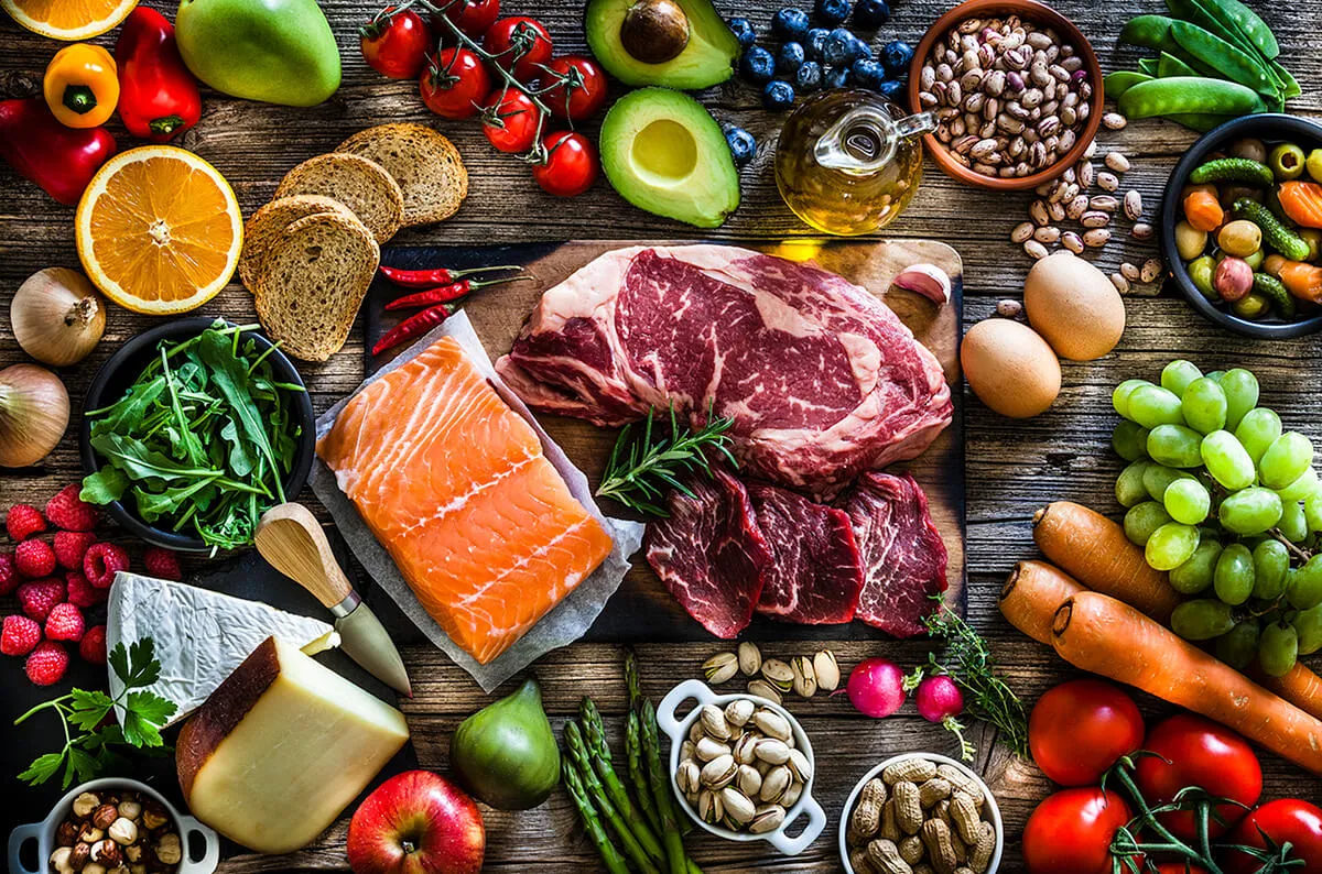 A well-balanced meal featuring lean protein, vegetables, and whole grains, illustrating the principles of healthy, sustainable eating from the ultimate nutrition guide